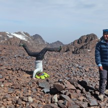 Strong Spanish girl at 4088 meters above sea-level